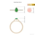 thumbnail image 5 of ANGARA Natural Pear-Shaped Emerald Halo Engagement Ring in 14K Rose Gold for Women (Size-6x4mm) | May Birthstone, Birthday, Anniversary, Jewelry Gift for Women | Natural Emerald Ring, 5 of 9