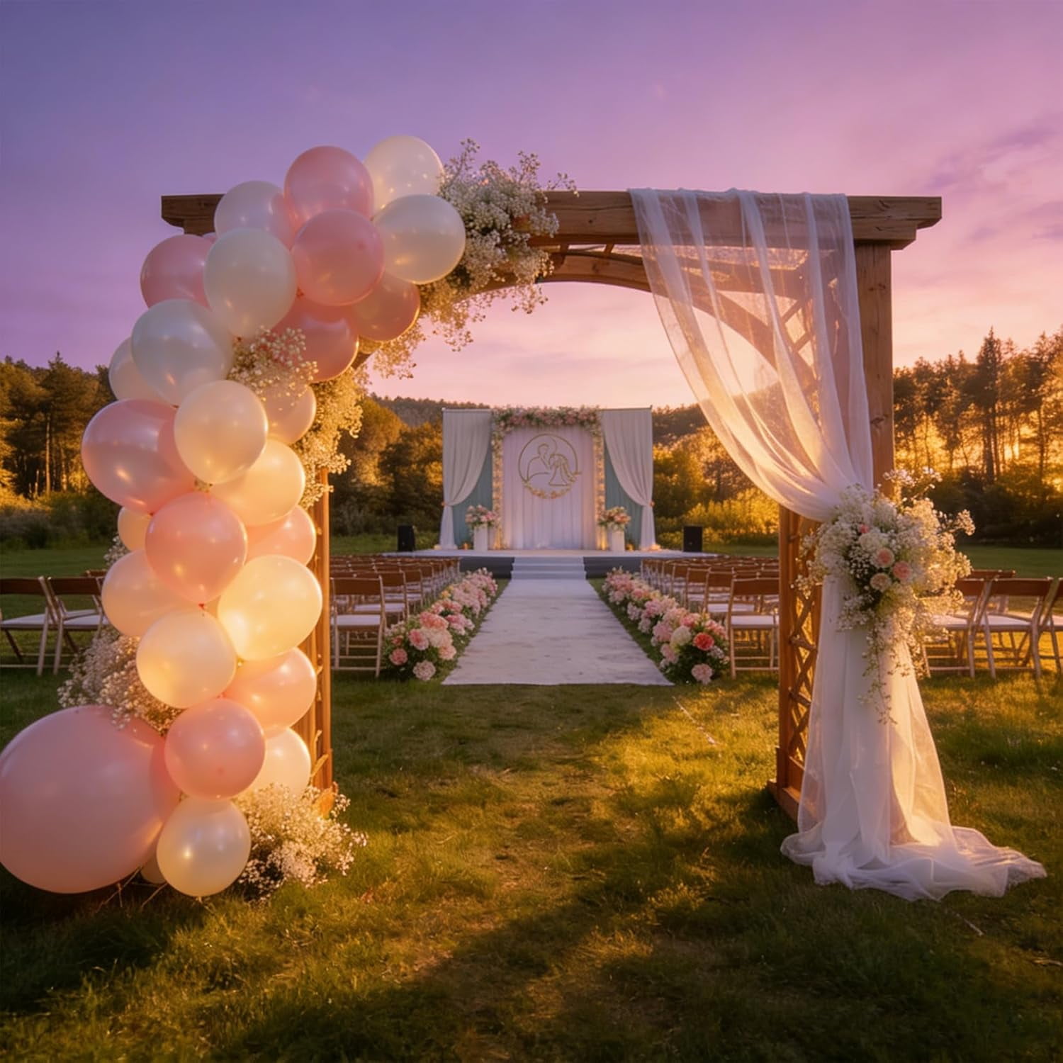 Reusable Inflatable Balloon Garland Arch Kit, 7 PCS Linked Pvc Balloons with Elastic Bands, Quick & Easy To Inflate And Set Up, for Birthdays, Weddings & Celebrations (Dark Pink,3*Pcs)