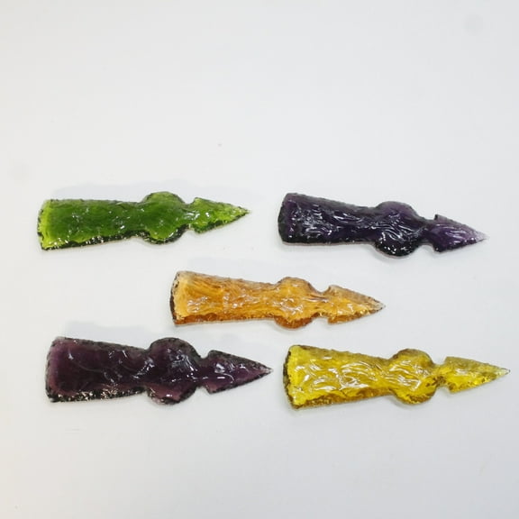 5 Glass Ornamental Tomahawk Heads #5818 Ax Axe Hatchet