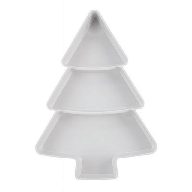 1Pcs Christmas Tree Shaped Living Room Candy Snacks Nuts Snack Tray Home Kitchen Supplies Breakfast Plate Tray Tableware