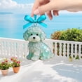 thumbnail image 1 of Adorno de perro de vidrio marino Decoración hecha a mano para hogar, coche o regalo – Pomerania, Husky, razas Alaskan – estilo cabaña costera, materiales reciclados, 1 of 5