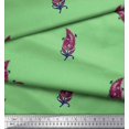 thumbnail image 2 of Soimoi Polyester Crepe Fabric Artistic Leaves Decor Fabric Printed Yard 52 Inch Wide, 2 of 5