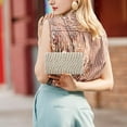 thumbnail image 5 of Evening Handbags for Women Pearl Clutch Bags Bling Party Purses for Wedding Cocktail Prom Formal Bridal Dress Handbag, 5 of 6