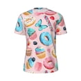 thumbnail image 5 of Wukai Cupcakes and Donuts Print Men's Short-Sleeved Mesh T-Shirt,Quick-Dry Short Sleeve Workout T-Shirt-X-Large, 5 of 8