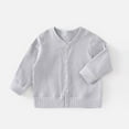 thumbnail image 2 of FAIWAD Toddler Baby Girl Long Sleeve Cardigan with Button Solid Color Ribbed Knitwear Outerwear for Little Girls, 2 of 6