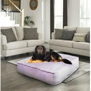 Bessie and Barnie Lilac Luxury Extra Plush Faux Fur Rectangle Pet/Dog Bed