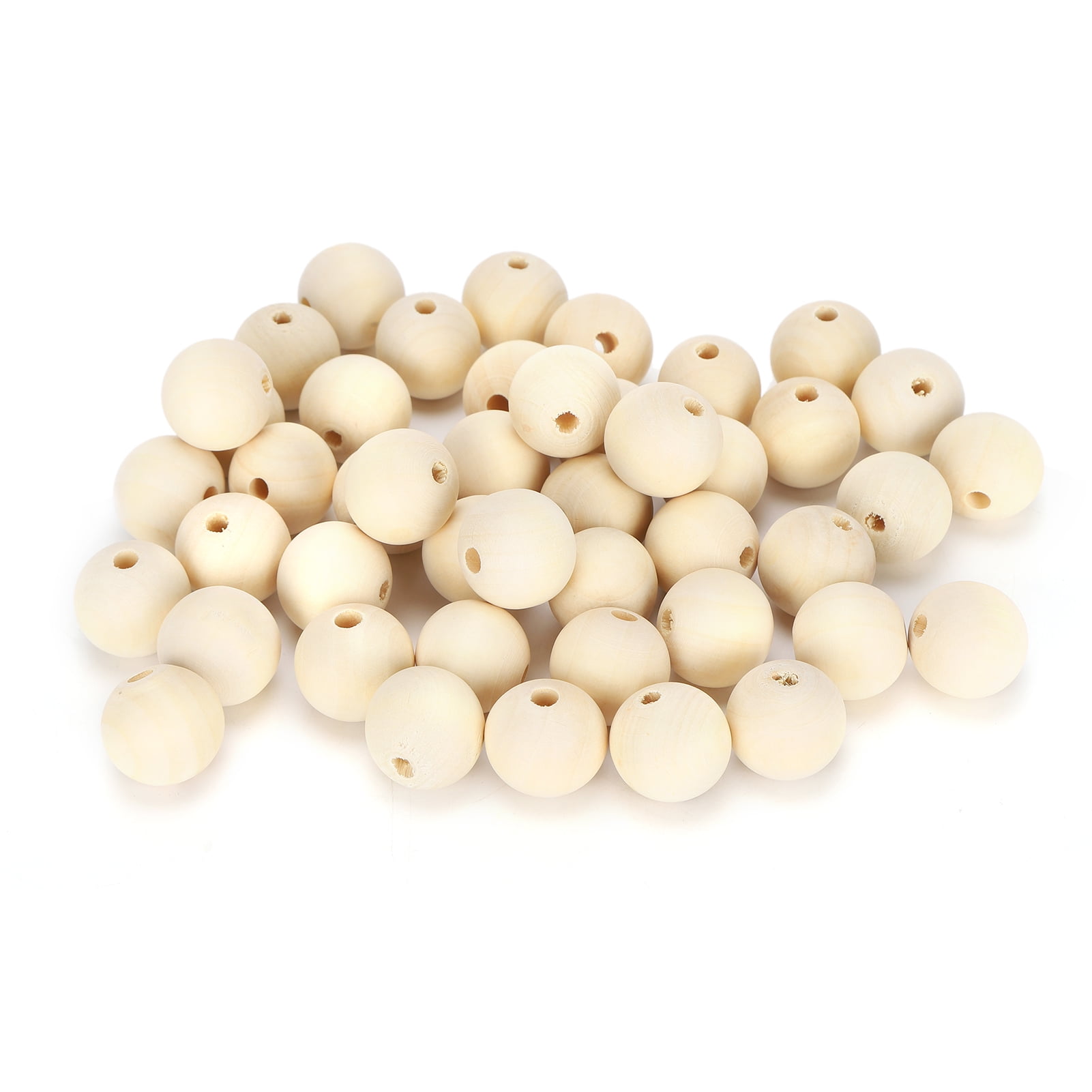 Zerodis 100x 25MM Wooden Beads Round Decor Wood Beads For Jewelry Making DIY Crafting