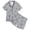 F74-Grey, variant on FYDUU Girls Pajamas Set Cute Cartoon Print Short Sleeve Button Down Sleepwear for Kids Casual Loungewear Summer Nightwear Outfits 8-9 Years