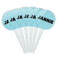 thumbnail image 1 of Jannie Cupcake Picks Toppers - Set of 6 - Blue Speckles, 1 of 1