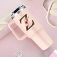 thumbnail image 2 of Monogrammed 40oz Tumbler with Handle for Women, Personalized Birthday Gifts for Women,Initial Cups for Woman Floral Letter Z,Customized Gifts for Female Lady Gift for Mothers Day Christmas, 2 of 6