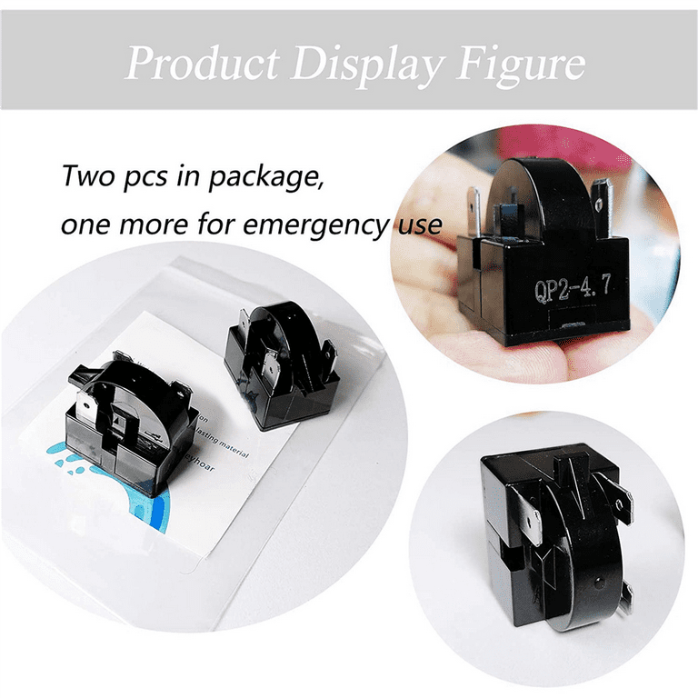 Jpqii-4.7 Relay 2 Pin Same Side QP-02-4.7 Start Relay Refrigerator PTC For 4.7 Ohm 3 Pin Danby Compressor Lt 2851663811512 Refrigerator Start Relay - Foto 4