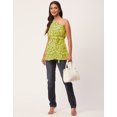 thumbnail image 3 of Moomaya Women's Printed One Shoulder Casual Top, Regular Fit Peplum Short Top, 3 of 8
