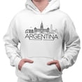 thumbnail image 2 of Skyline Argentina Hoodie Sweatshirt Unisex Large White, 2 of 5
