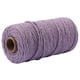 thumbnail image 5 of Cuerda de algodón hecha a mano, 3 mm de diámetro, de un solo color, tejidas para manualidades, cuerdas de 100 m, morado claro 1 Rollo Scienceny HA5320-06B, 5 of 6
