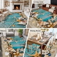 thumbnail image 6 of Coastal Beach Washable Living Room Rugs 5'x7', Starfish Conch Low Pile Throw Large Area Rugs Non-Slip Sturdy Edge Binding Carpet for Dining Room Bedside Kitchen, 6 of 9