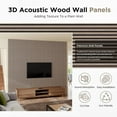 thumbnail image 4 of Easy4Home 4Pcs 94.5" x 12.6" Wood Slat Acoustic Panels Soundproof Wall Panels,Walnut, 4 of 6
