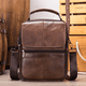 thumbnail image 3 of Bolso de cuero para hombre, maletín vertical informal, bolso de negocios para documentos para hombre, bolso cruzado de piel de vaca, bolso de hombro para generar cabello, 3 of 5