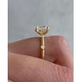 thumbnail image 4 of vylahjewellery Hidden Halo Wedding Ring Oval Cut Moissanite Engagement Ring Proposal Ring 18K Yellow Gold Bridal Ring Unique Anniversary Ring for Her, 4 of 8