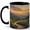Black, variant on Sunrise Mountain Trail 11oz Ceramic Mug, Wildflower Landscape Cup