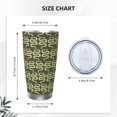 thumbnail image 4 of Salouo Green Snake Print 20oz Tumbler with Lid,Stainless Steel Vacuum Insulated Tumbler Durable Insulated Coffee Mug Thermal Cup with Splash Proof Sliding Lid-Straw Three-piece Set, 4 of 8