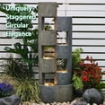 thumbnail image 4 of 51" Outdoor Water Fountain Floor Standing Waterfalls Fountain with LED Lights for Garden, Living Room, Patio, Home Decor, 4 of 6