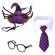 thumbnail image 1 of Divertidos suministros para Halloween para mascotas, transformación de mascotas, perro, gato, festival, disfraces, gafas, corbata, sombrero, suministros creativos para festivales., 1 of 3