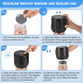 thumbnail image 3 of Cordless Electric Mason Jar Vacuum Sealer - USB Rechargeable, LED Display, Works with Regular & Wide Mouth Jars, Includes 10 Lids, Ideal for Food Preservation, Fermentation, Meal Prep, 3 of 7