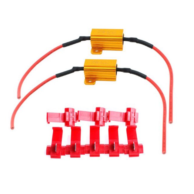 Adaptadores Antiparpadeo Hugtrwg 6ohm 25W Resistencia Antiparpadeo Aluminio