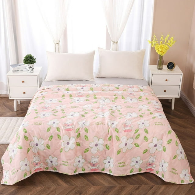 Cute Heated Blanket Cozy Blanket Cartoon Cool Quilt Comfort Blanket Soft Comfortable And Warm Seamed Edge Blanket Gift Suitable For Summer Nap To Keep Warm