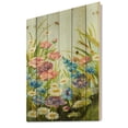 thumbnail image 2 of Designart 'Still Life Of Colorful Wildflowers With Leaves III' Traditional Print on Natural Pine Wood, 2 of 5