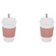 thumbnail image 2 of Wosthever Taza de café de trigo, taza de té, barra de sellado para el hogar montada en el vehículo, botella de moda, artículos para beber, Rosa 2Conjunto, 2 of 6