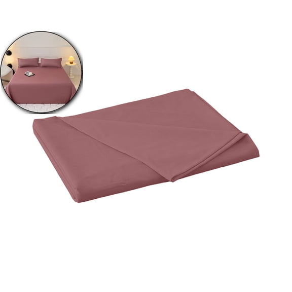 WNFJR King Flat Sheet, Microfiber Sheet, Ultra Soft & Breathable, Wrinkle-Free, Easy Care, Flat Sheet, Cotton Full Flat Sheet, Lightweight & Durable Cotton Bed Sheet, 98" x 91"