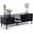 Black, variant on DEXS Mid-Century Modern 55" TV Stand with 2 Side Doors Entertainment Center Console for Living Room Bedroom Office- Supports up to 65 Inch TV & 150 lbs Large Cabinet with Shelves ,Maple