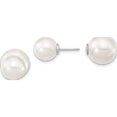 thumbnail image 1 of Sterling Silver S Majestik Rh-Pl 10-11mm &11-12mm Imitat Shell Pearl Wht/Wht Earri Made In China qmjd1012ww, 1 of 5