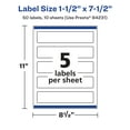 thumbnail image 6 of Avery Glossy Clear Rectangle Labels, 1.5" x 7.5", 50 Labels, 6 of 9