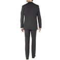 thumbnail image 2 of Mens Side Vent 3 Piece Charcoal Modern Fit Vested Suit, 2 of 5