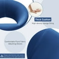 thumbnail image 4 of Gymax Set of 2 Swivel Accent Chair Modern Velvet Vanity Chair w/ Wood Legs Blue, 4 of 8