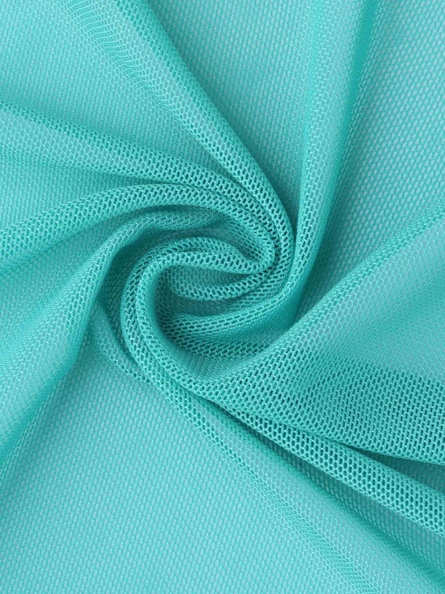 DARING DIVA Women's Plus Size Mesh Crop Long Sleeve Sheer Bolero Shrug Top 4X Cyan