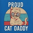 thumbnail image 2 of Proud Cat Daddy Cat Lover Unisex Crewneck Graphic Sweatshirt, Royal, XX-Large, 2 of 5