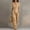 Khaki, variant on Women's 2 Piece Set, Round Neck Sleeveless Blouse with Loose Pocket Pants, Casual Linen Summer Outfit for Beach or Daily, 2026 New Limited-time Offer