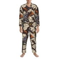 thumbnail image 4 of Bingfone Men'S Pajama Set 2 Piece Loungewear Pjs, Long Sleeve With Pajama Pants-Vector Butterflies, 4 of 9