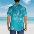 thumbnail image 6 of Daiia Christmas Snow Hawaiian Shirt for Men Gentle Cotton Regular Short Sleeve Casual-Large, 6 of 9