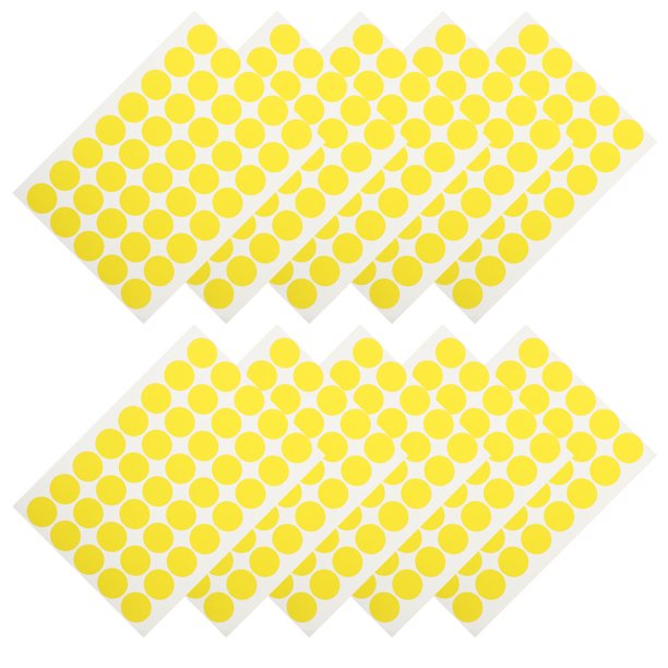 Phenofice Etiquetas Adhesivas De Círculo Amarillo Para Codificación Y Etiquetado En Proyectos Diarios