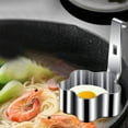 thumbnail image 2 of egg boiling spoon, Stainless Steel poached egg maker, Egg Boiler Egg Egg Steamer Rack Maker Egg Boiling Spoon Egg Steamer Spoon Cup Bbq Egg Cookware Pan Steamed Non Eggs Kitchen Gadget Black Stai, 2 of 4