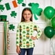 thumbnail image 1 of Blusas y camisas de manga larga con cuello redondo, informales, con estampado del Día de San Patricio, de manga tres cuartos y cuello redondo, para niños de talla mediana y grande., 1 of 6