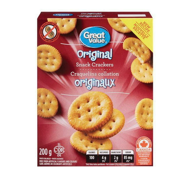Great Value Original Snack Crackers, 200 g Walmart.ca
