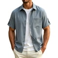 thumbnail image 4 of Qiyinn Men's Cool Summer Casual Adjustable Sleeve Length Shirt T-shirt, 4 of 7
