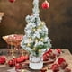 thumbnail image 5 of Mini Árbol de Navidad Artificial con Bisagras y Efecto Nevado, Abeto Falso de Tamaño Natural para Decoración Del Hogar, La Oficina o Fiestas., 5 of 7