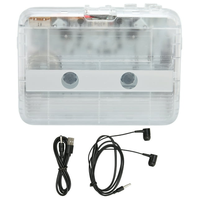 TON007B Reproductor de casete Bluetooth con auriculares Función de marcha atrás automática Reproductor de casete estéreoBlanco