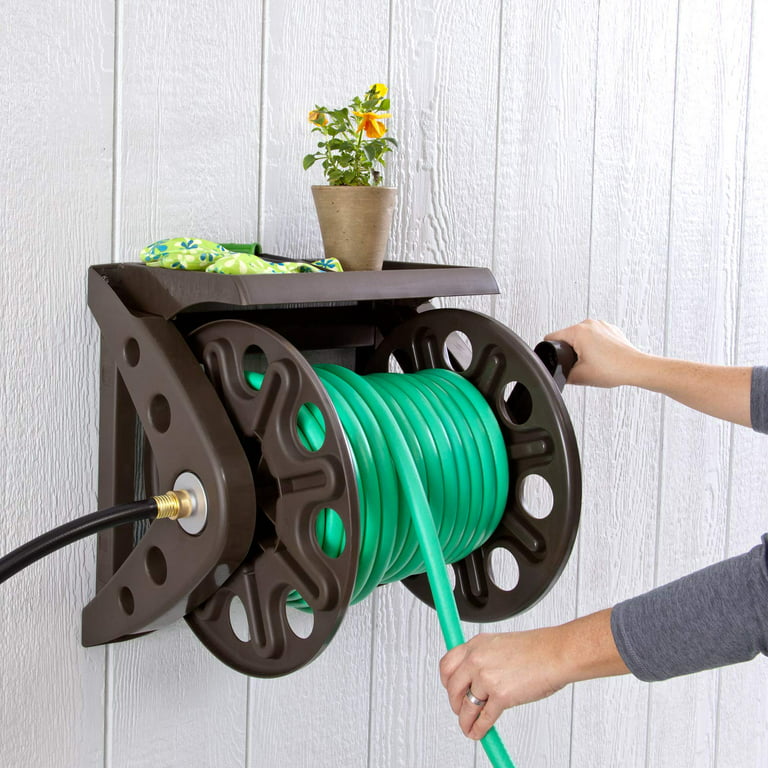 Wall Mounted Hose Reel With Shelf 512 The Home Depot, 54% OFF